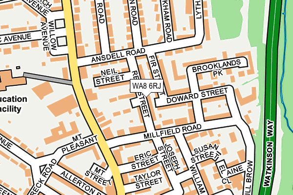 WA8 6RJ map - OS OpenMap – Local (Ordnance Survey) WA8 6RJ map - OS OpenMap – Local (Ordnance Survey)