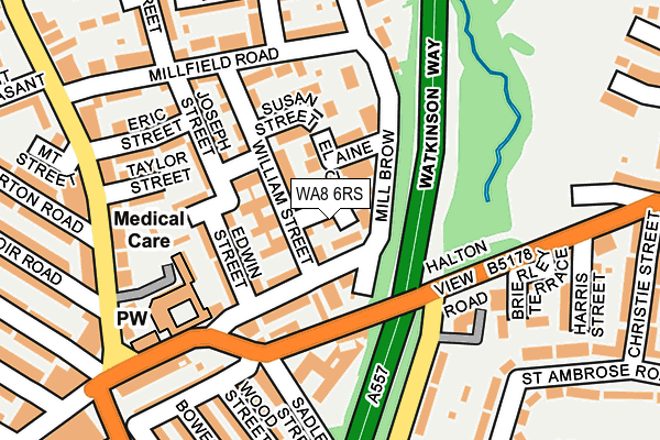 WA8 6RS map - OS OpenMap – Local (Ordnance Survey) WA8 6RS map - OS OpenMap – Local (Ordnance Survey)