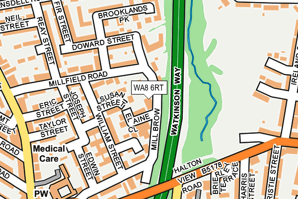 WA8 6RT map - OS OpenMap – Local (Ordnance Survey) WA8 6RT map - OS OpenMap – Local (Ordnance Survey)
