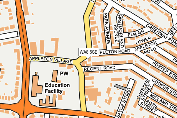 WA8 6SE map - OS OpenMap – Local (Ordnance Survey) WA8 6SE map - OS OpenMap – Local (Ordnance Survey)