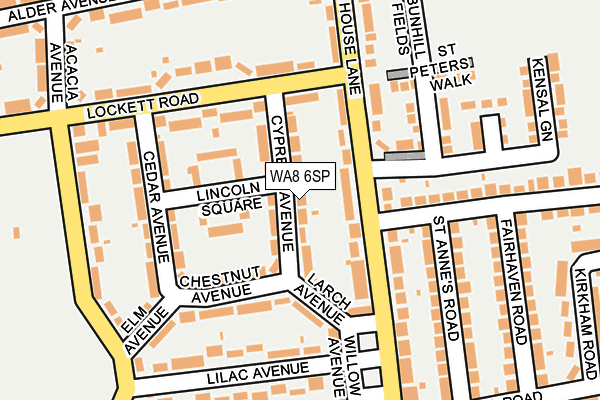 WA8 6SP map - OS OpenMap – Local (Ordnance Survey)