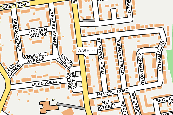 WA8 6TG map - OS OpenMap – Local (Ordnance Survey) WA8 6TG map - OS OpenMap – Local (Ordnance Survey)
