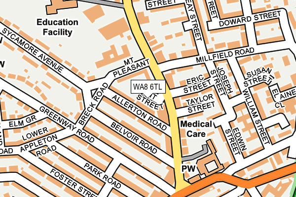 WA8 6TL map - OS OpenMap – Local (Ordnance Survey) WA8 6TL map - OS OpenMap – Local (Ordnance Survey)