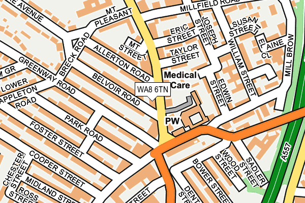 WA8 6TN map - OS OpenMap – Local (Ordnance Survey) WA8 6TN map - OS OpenMap – Local (Ordnance Survey)