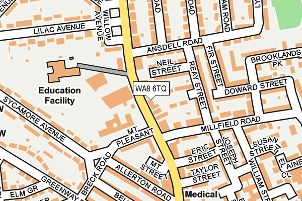 WA8 6TQ map - OS OpenMap – Local (Ordnance Survey) WA8 6TQ map - OS OpenMap – Local (Ordnance Survey)