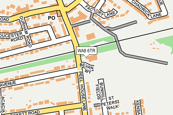 WA8 6TR map - OS OpenMap – Local (Ordnance Survey) WA8 6TR map - OS OpenMap – Local (Ordnance Survey)