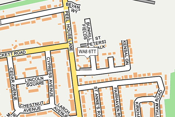 WA8 6TT map - OS OpenMap – Local (Ordnance Survey) WA8 6TT map - OS OpenMap – Local (Ordnance Survey)