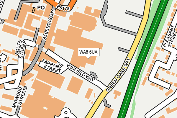 WA8 6UA map - OS OpenMap – Local (Ordnance Survey) WA8 6UA map - OS OpenMap – Local (Ordnance Survey)