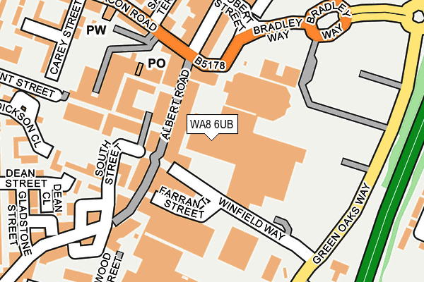 WA8 6UB map - OS OpenMap – Local (Ordnance Survey) WA8 6UB map - OS OpenMap – Local (Ordnance Survey)