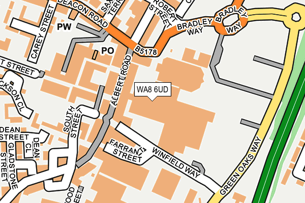 WA8 6UD map - OS OpenMap – Local (Ordnance Survey) WA8 6UD map - OS OpenMap – Local (Ordnance Survey)