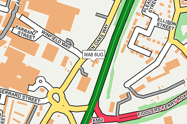 WA8 6UG map - OS OpenMap – Local (Ordnance Survey) WA8 6UG map - OS OpenMap – Local (Ordnance Survey)