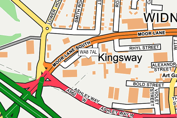 WA8 7AL map - OS OpenMap – Local (Ordnance Survey) WA8 7AL map - OS OpenMap – Local (Ordnance Survey)