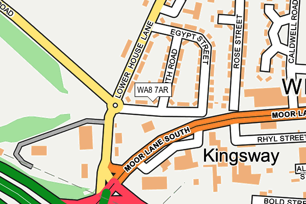 WA8 7AR map - OS OpenMap – Local (Ordnance Survey) WA8 7AR map - OS OpenMap – Local (Ordnance Survey)