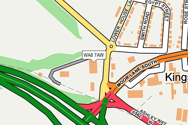 WA8 7AW map - OS OpenMap – Local (Ordnance Survey) WA8 7AW map - OS OpenMap – Local (Ordnance Survey)