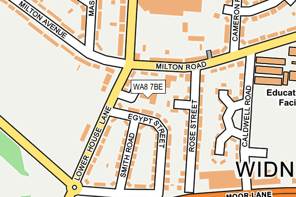 WA8 7BE map - OS OpenMap – Local (Ordnance Survey) WA8 7BE map - OS OpenMap – Local (Ordnance Survey)