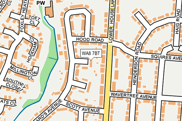 WA8 7BT map - OS OpenMap – Local (Ordnance Survey) WA8 7BT map - OS OpenMap – Local (Ordnance Survey)