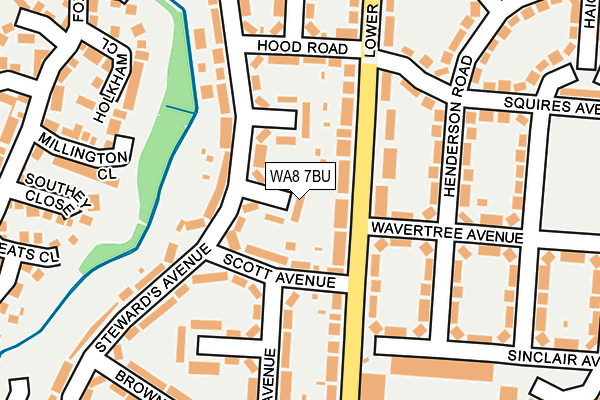 WA8 7BU map - OS OpenMap – Local (Ordnance Survey) WA8 7BU map - OS OpenMap – Local (Ordnance Survey)