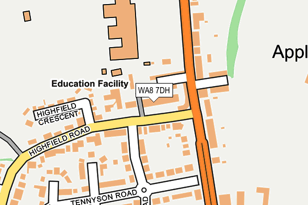WA8 7DH map - OS OpenMap – Local (Ordnance Survey) WA8 7DH map - OS OpenMap – Local (Ordnance Survey)