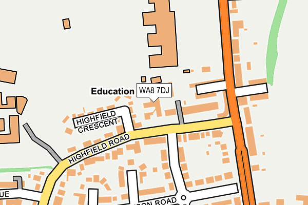 WA8 7DJ map - OS OpenMap – Local (Ordnance Survey) WA8 7DJ map - OS OpenMap – Local (Ordnance Survey)