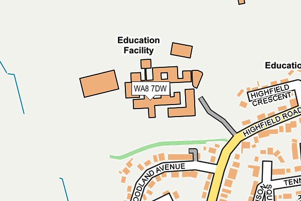 WA8 7DW map - OS OpenMap – Local (Ordnance Survey) WA8 7DW map - OS OpenMap – Local (Ordnance Survey)