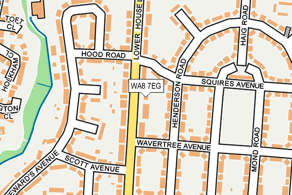 WA8 7EG map - OS OpenMap – Local (Ordnance Survey) WA8 7EG map - OS OpenMap – Local (Ordnance Survey)