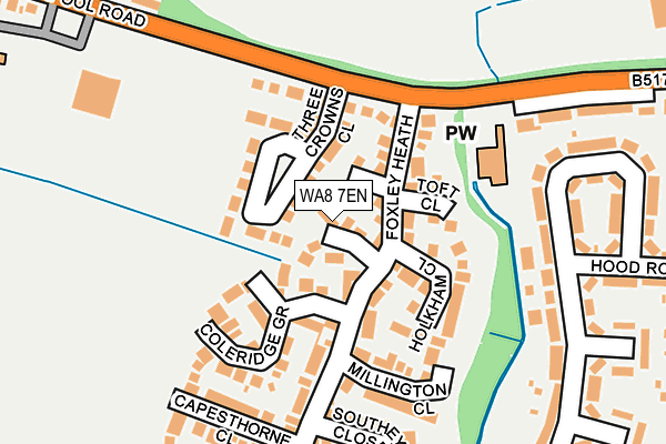 WA8 7EN map - OS OpenMap – Local (Ordnance Survey) WA8 7EN map - OS OpenMap – Local (Ordnance Survey)