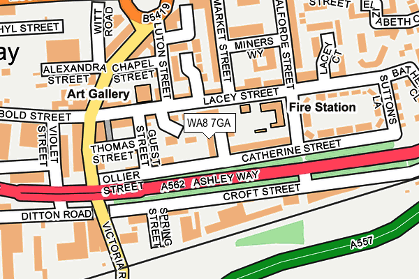 WA8 7GA map - OS OpenMap – Local (Ordnance Survey) WA8 7GA map - OS OpenMap – Local (Ordnance Survey)