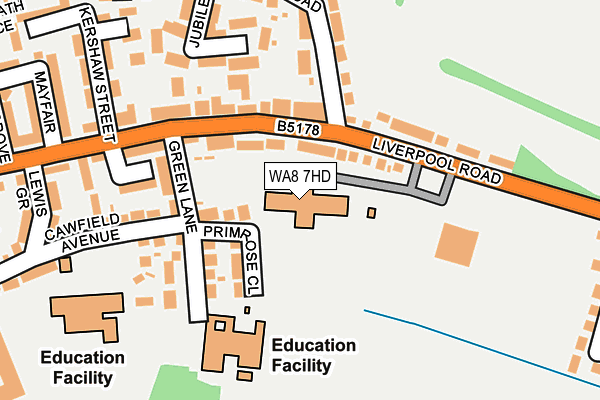 WA8 7HD map - OS OpenMap – Local (Ordnance Survey) WA8 7HD map - OS OpenMap – Local (Ordnance Survey)