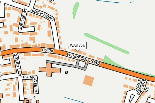 WA8 7JE map - OS OpenMap – Local (Ordnance Survey) WA8 7JE map - OS OpenMap – Local (Ordnance Survey)