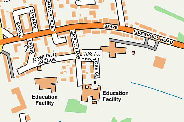 WA8 7JJ map - OS OpenMap – Local (Ordnance Survey) WA8 7JJ map - OS OpenMap – Local (Ordnance Survey)