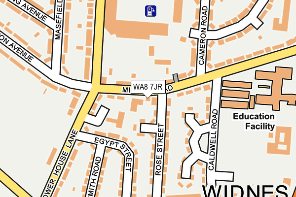 WA8 7JR map - OS OpenMap – Local (Ordnance Survey) WA8 7JR map - OS OpenMap – Local (Ordnance Survey)