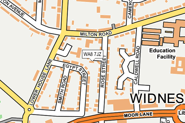 WA8 7JZ map - OS OpenMap – Local (Ordnance Survey) WA8 7JZ map - OS OpenMap – Local (Ordnance Survey)
