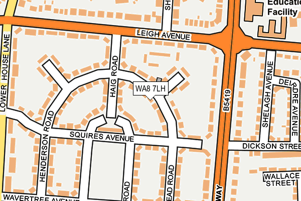 WA8 7LH map - OS OpenMap – Local (Ordnance Survey) WA8 7LH map - OS OpenMap – Local (Ordnance Survey)