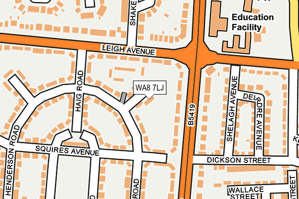 WA8 7LJ map - OS OpenMap – Local (Ordnance Survey) WA8 7LJ map - OS OpenMap – Local (Ordnance Survey)