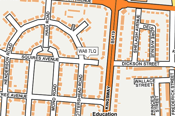WA8 7LQ map - OS OpenMap – Local (Ordnance Survey) WA8 7LQ map - OS OpenMap – Local (Ordnance Survey)