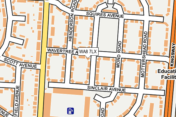WA8 7LX map - OS OpenMap – Local (Ordnance Survey) WA8 7LX map - OS OpenMap – Local (Ordnance Survey)