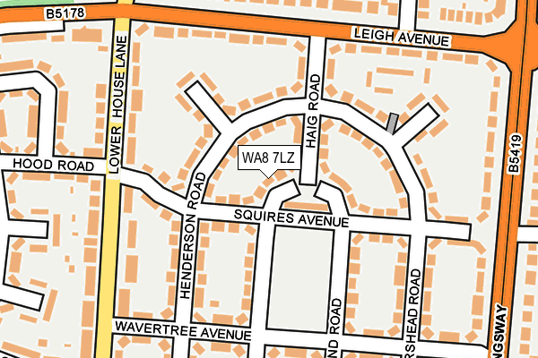 WA8 7LZ map - OS OpenMap – Local (Ordnance Survey) WA8 7LZ map - OS OpenMap – Local (Ordnance Survey)