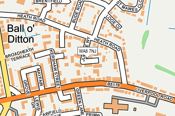 WA8 7NJ map - OS OpenMap – Local (Ordnance Survey) WA8 7NJ map - OS OpenMap – Local (Ordnance Survey)
