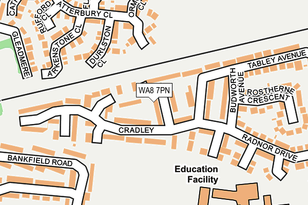 WA8 7PN map - OS OpenMap – Local (Ordnance Survey) WA8 7PN map - OS OpenMap – Local (Ordnance Survey)