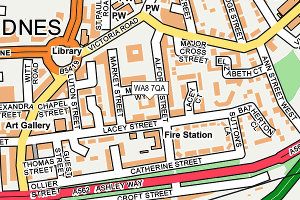 WA8 7QA map - OS OpenMap – Local (Ordnance Survey) WA8 7QA map - OS OpenMap – Local (Ordnance Survey)