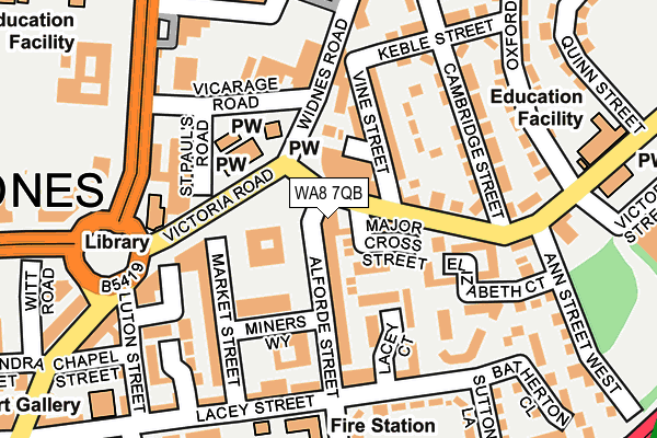WA8 7QB map - OS OpenMap – Local (Ordnance Survey) WA8 7QB map - OS OpenMap – Local (Ordnance Survey)