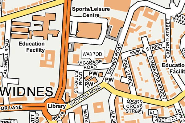 WA8 7QD map - OS OpenMap – Local (Ordnance Survey) WA8 7QD map - OS OpenMap – Local (Ordnance Survey)
