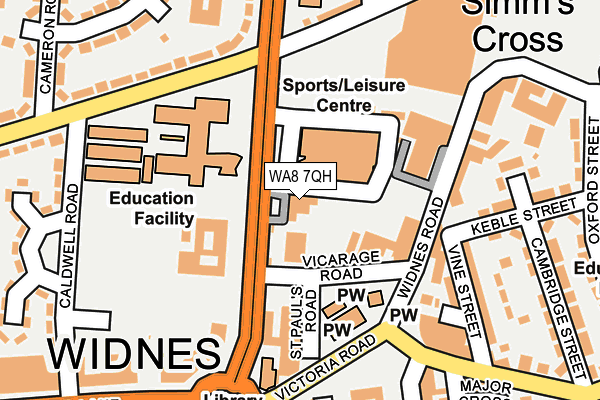 WA8 7QH map - OS OpenMap – Local (Ordnance Survey) WA8 7QH map - OS OpenMap – Local (Ordnance Survey)