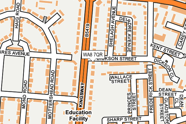 WA8 7QR map - OS OpenMap – Local (Ordnance Survey) WA8 7QR map - OS OpenMap – Local (Ordnance Survey)
