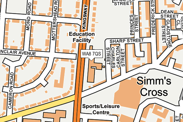 WA8 7QS map - OS OpenMap – Local (Ordnance Survey) WA8 7QS map - OS OpenMap – Local (Ordnance Survey)