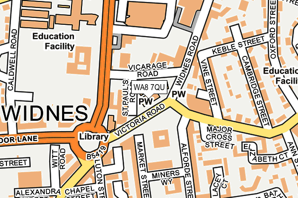 WA8 7QU map - OS OpenMap – Local (Ordnance Survey) WA8 7QU map - OS OpenMap – Local (Ordnance Survey)