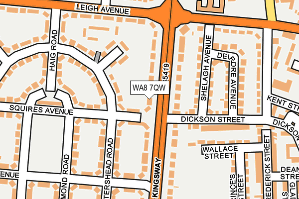 WA8 7QW map - OS OpenMap – Local (Ordnance Survey) WA8 7QW map - OS OpenMap – Local (Ordnance Survey)