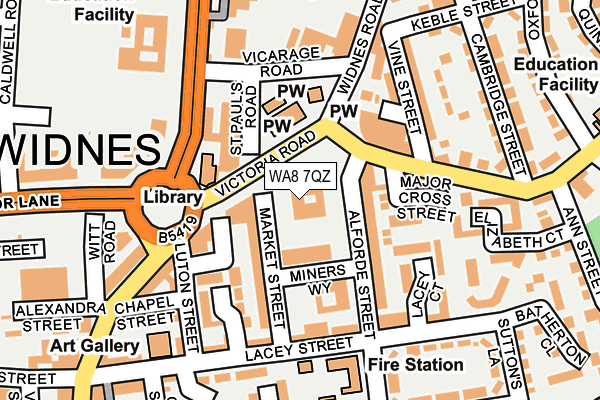 WA8 7QZ map - OS OpenMap – Local (Ordnance Survey) WA8 7QZ map - OS OpenMap – Local (Ordnance Survey)