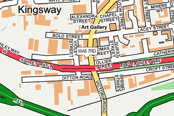 WA8 7RD map - OS OpenMap – Local (Ordnance Survey) WA8 7RD map - OS OpenMap – Local (Ordnance Survey)