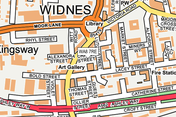 WA8 7RE map - OS OpenMap – Local (Ordnance Survey) WA8 7RE map - OS OpenMap – Local (Ordnance Survey)